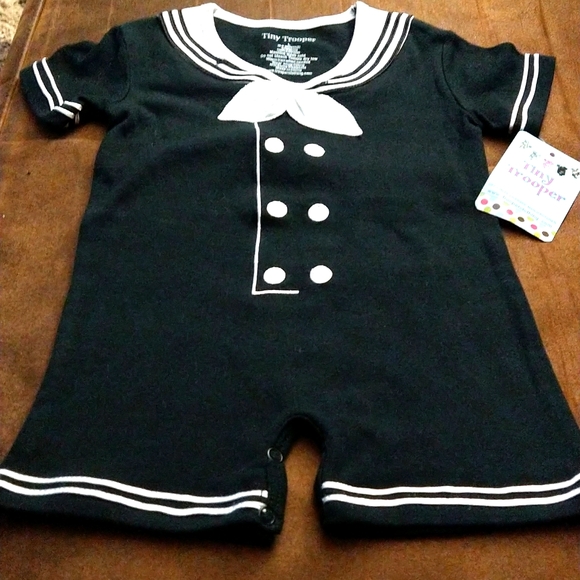 Tiny Trooper Beach Sailor Onesie - Picture 3 of 8